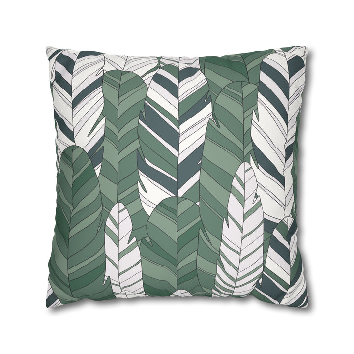 Pillow Cover - Tropical Leaf Design