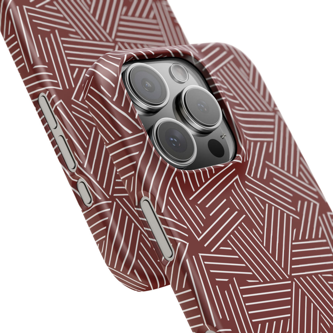 Red Line Pattern Case