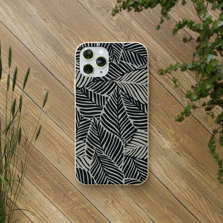 Elegant Leaf-Pattern Biodegradable Phone Case