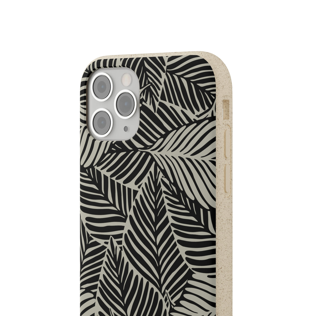 Elegant Leaf-Pattern Biodegradable Phone Case