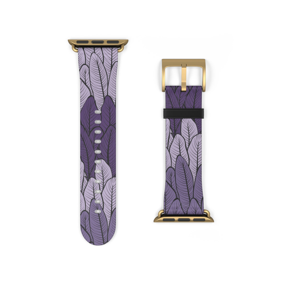 Purple Leaves Watch Band