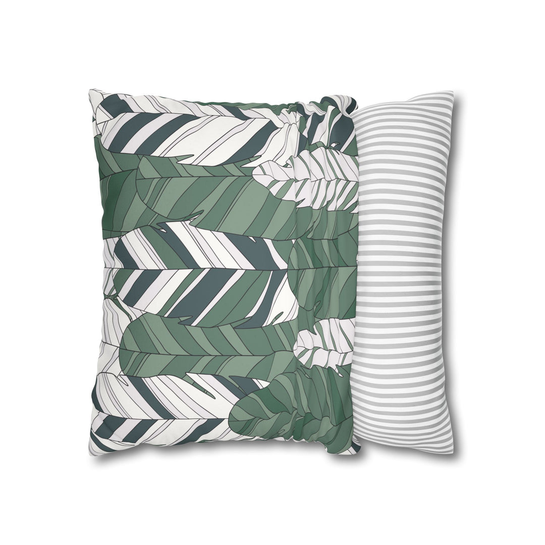 Pillow Cover - Tropical Leaf Design