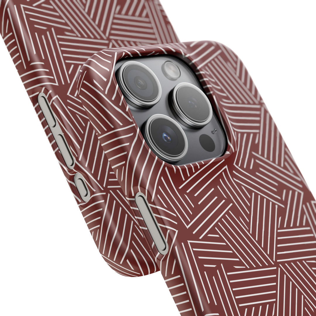 Red Line Pattern Case