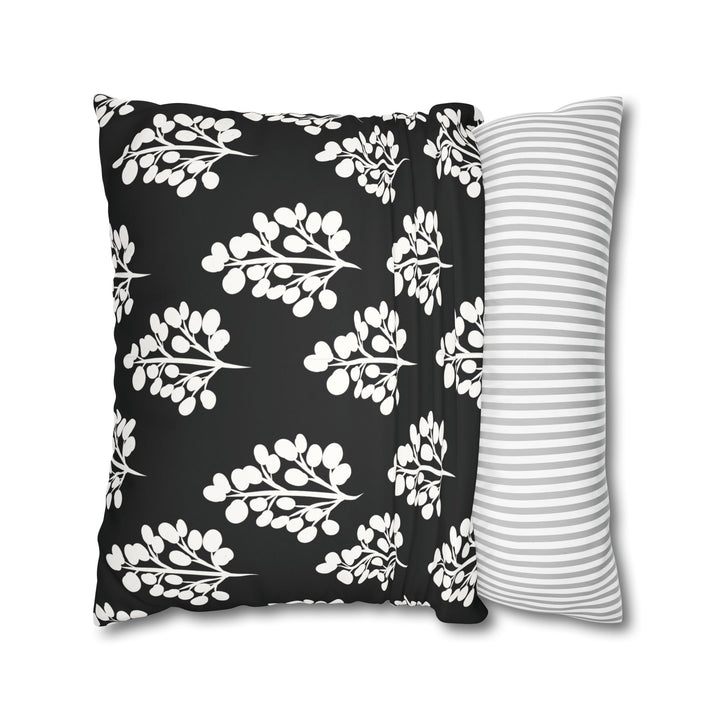 Pillow Cover - Chic Black & White Botanical Design