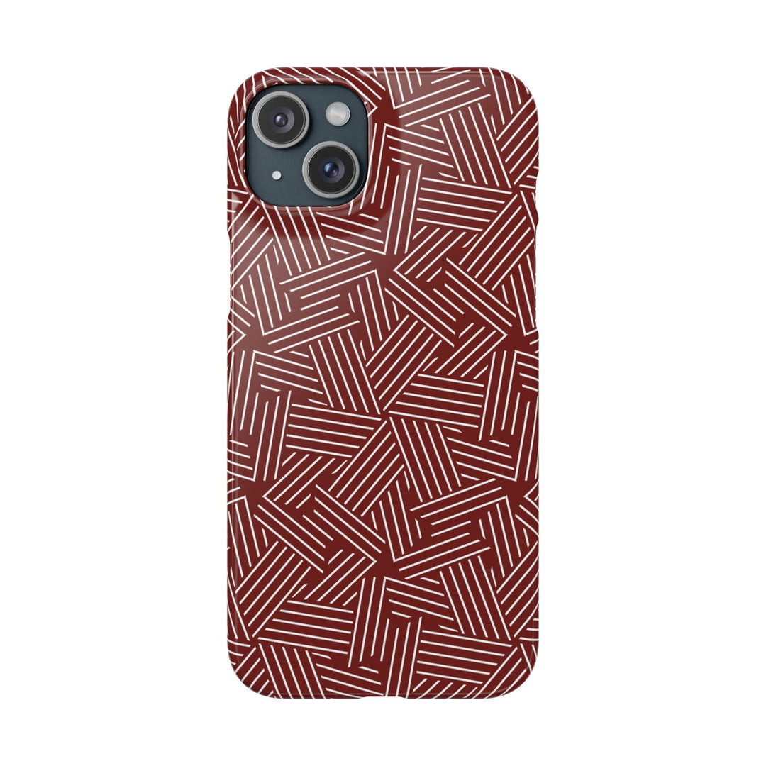 Red Line Pattern Case