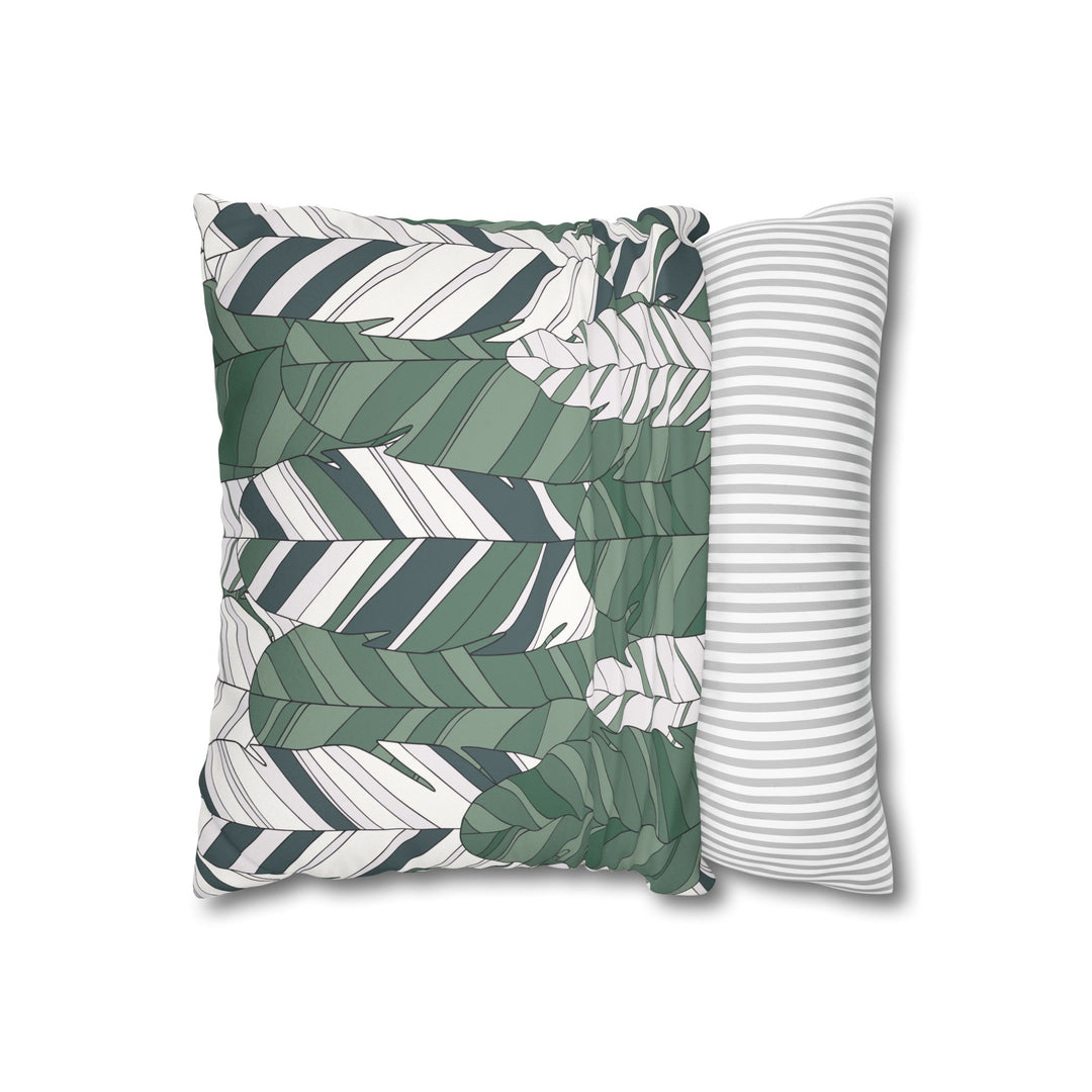 Pillow Cover - Tropical Leaf Design