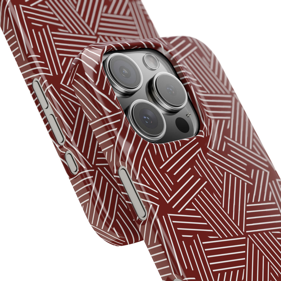 Red Line Pattern Case