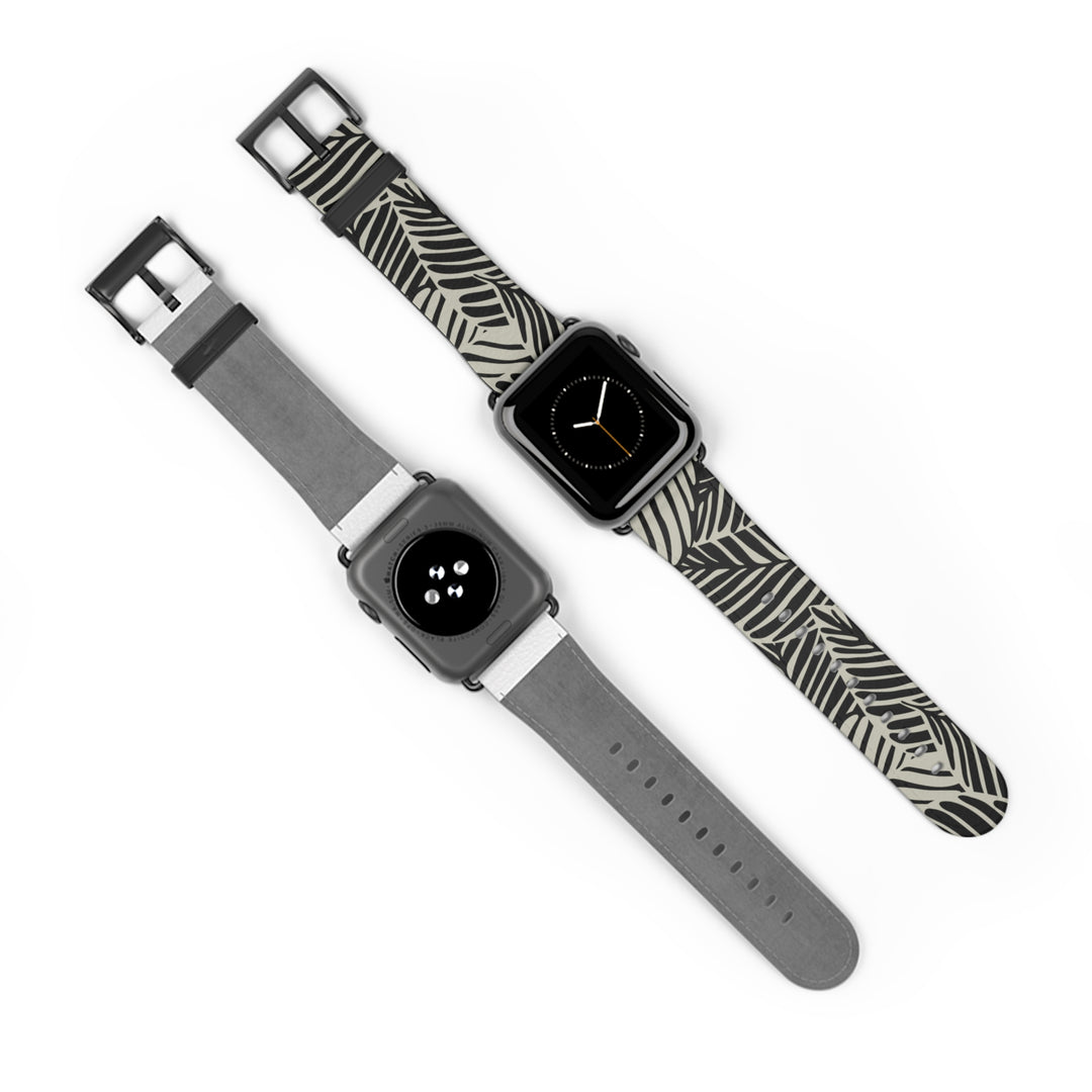 Monochrome Leaf Apple Watch Band