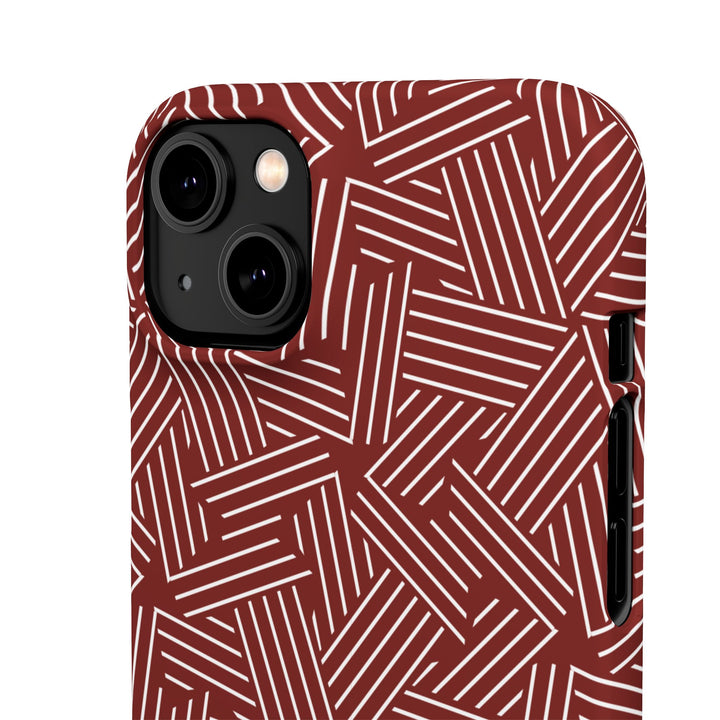 Red Line Pattern Case