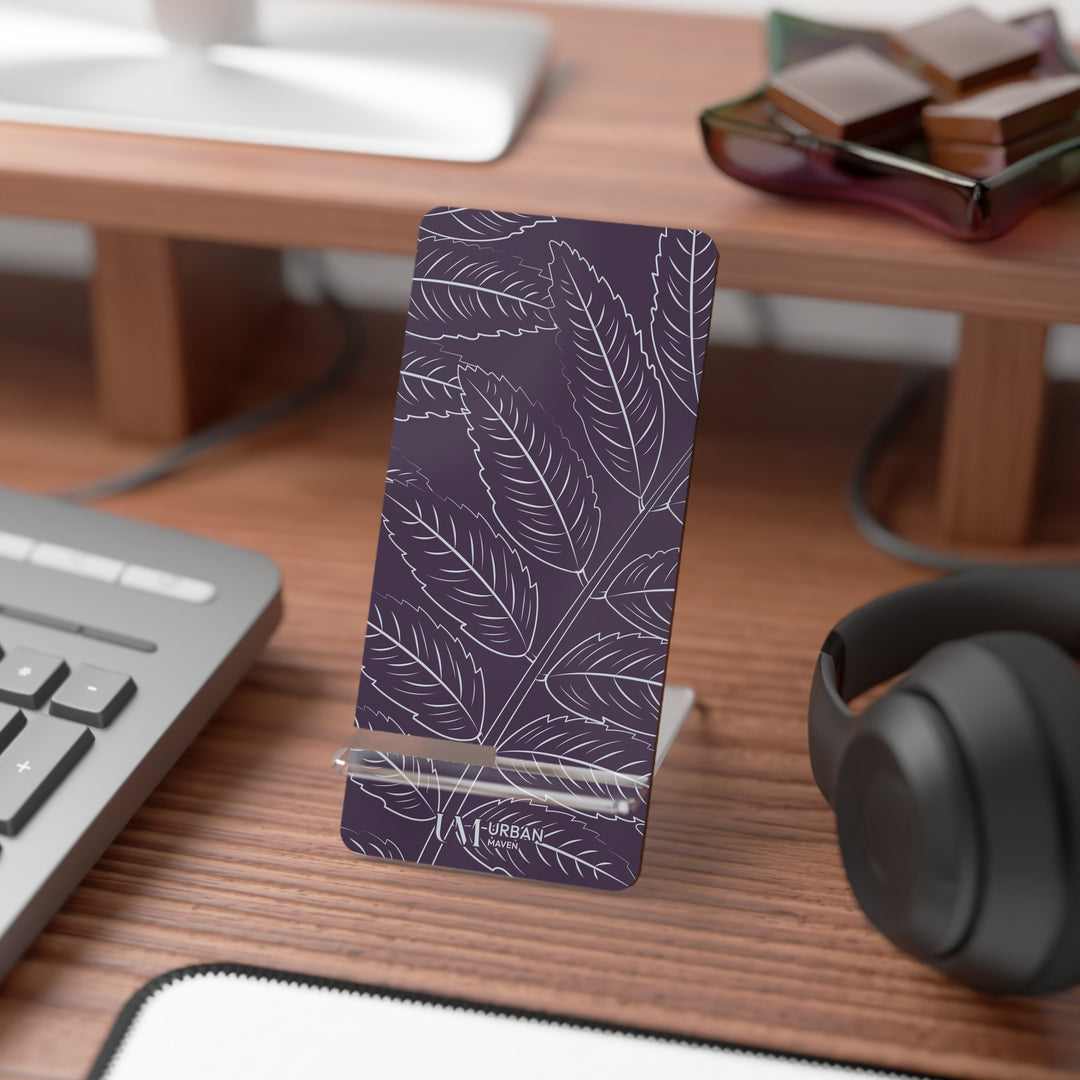 Phone Stand - Elegant Leaf Design