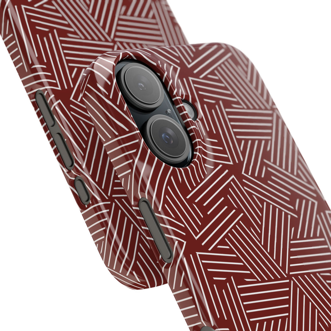 Red Line Pattern Case