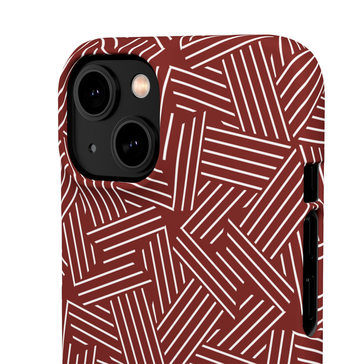 Red Line Pattern Case