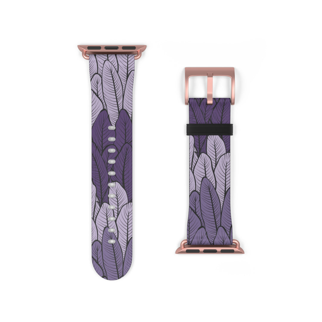 Purple Leaves Watch Band