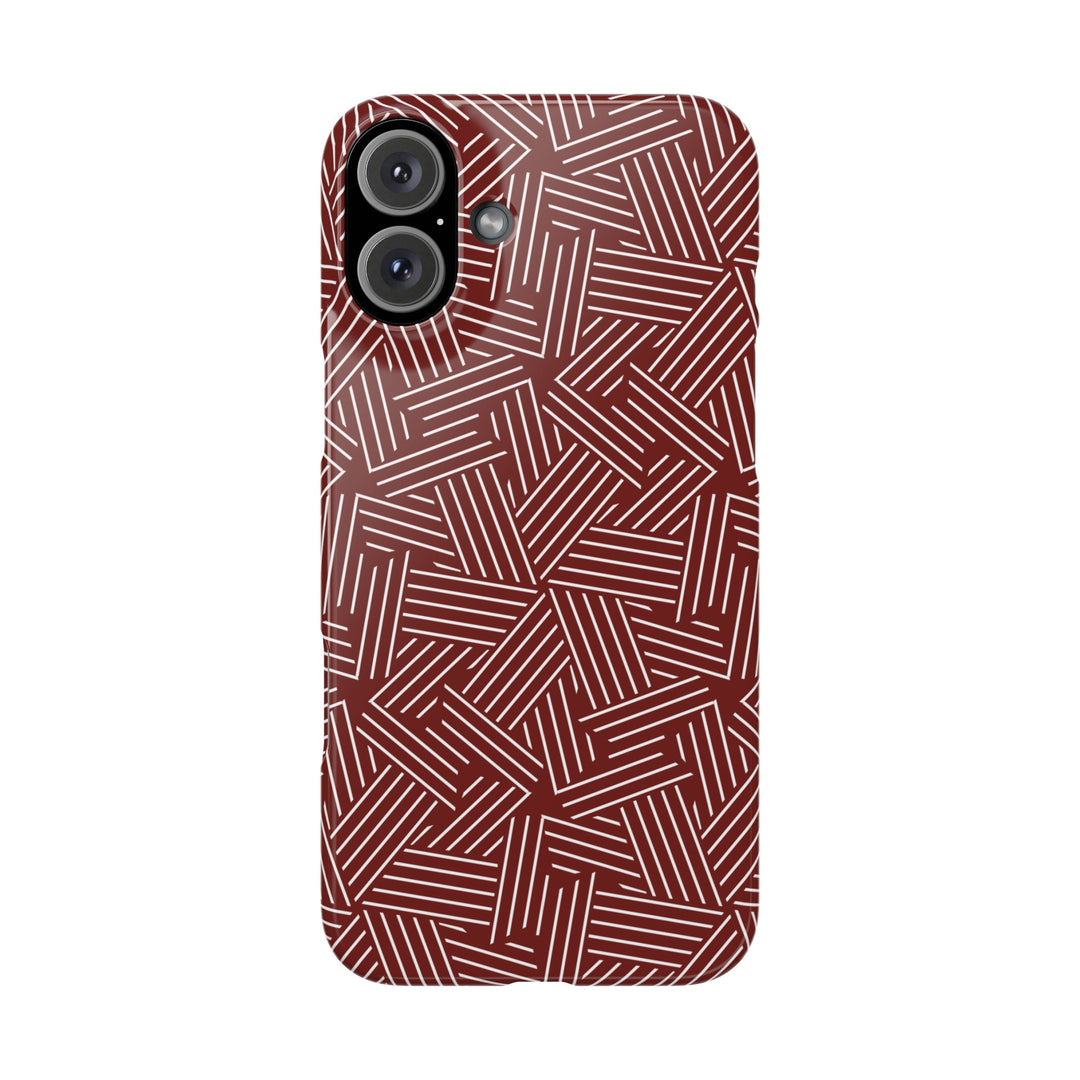 Red Line Pattern Case