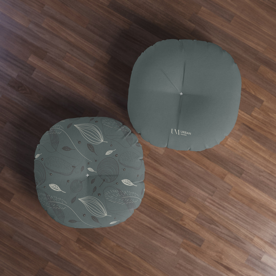 Modern and Minimalist Tufted Floor Pillow, Round Design