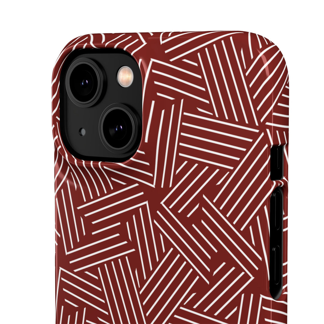 Red Line Pattern Case