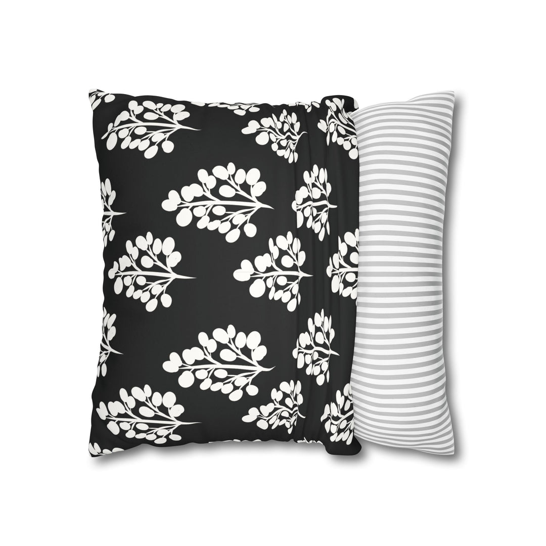 Pillow Cover - Chic Black & White Botanical Design