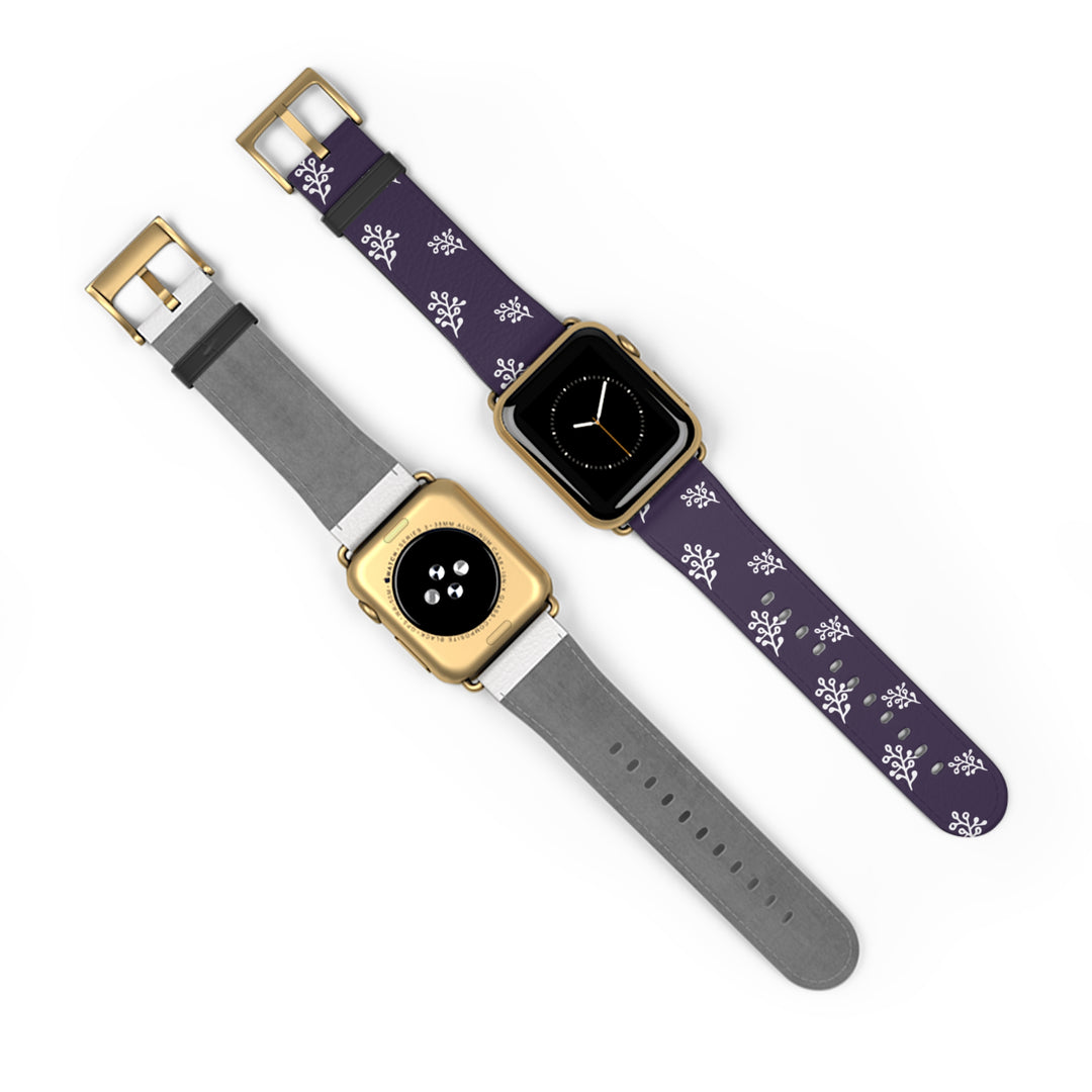 Delicate Bloom Faux Leather Watch Band